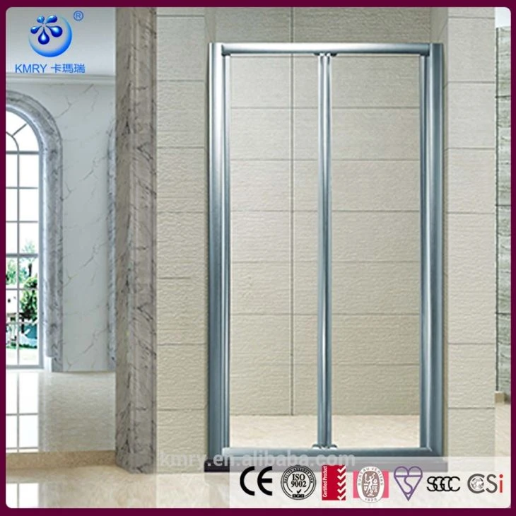 Günstige gerahmte BI -faltbare Duschbildschirmgehäuse, 1/4 -Zoll -Glas, Splitterfinish (KD3207)