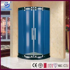 700x700 Rahmenloser Quadrant Schiebebad Duschgehäuse, Eckduschkabine, Bule und schwarzes Ölrahmenglas (KT5140)