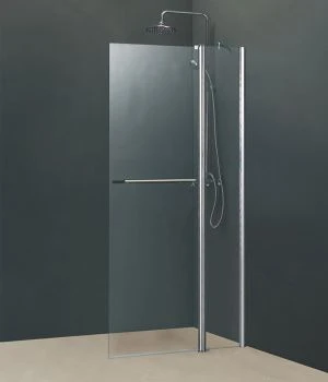 Rahmenlosen Klapptür, 48 Zoll Breite, 1\/4 Zoll Glas, Chromfinish (KD3208)