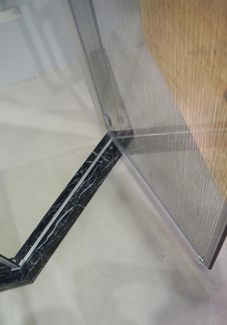 Hexagonal Hinged Frameless Glass Shower Panel