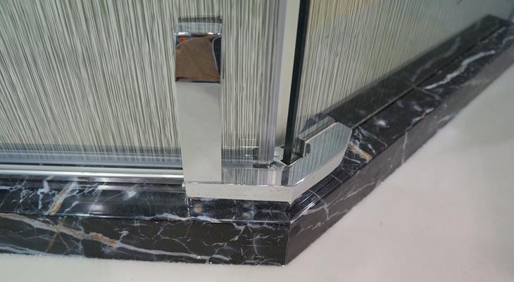 Hexagonal Hinged Frameless Glass Shower Panel