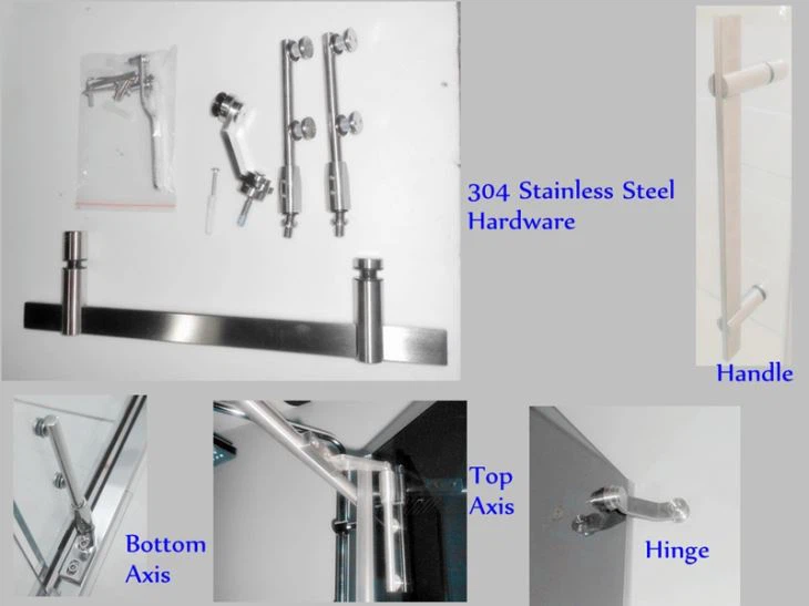 Rectangular Shower Screen With Hinged Panel